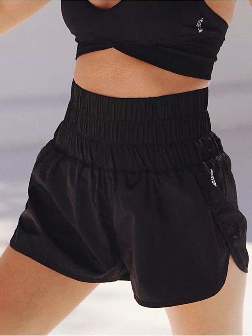 FP Movement by Free People Black High-Waist Athletic Shorts